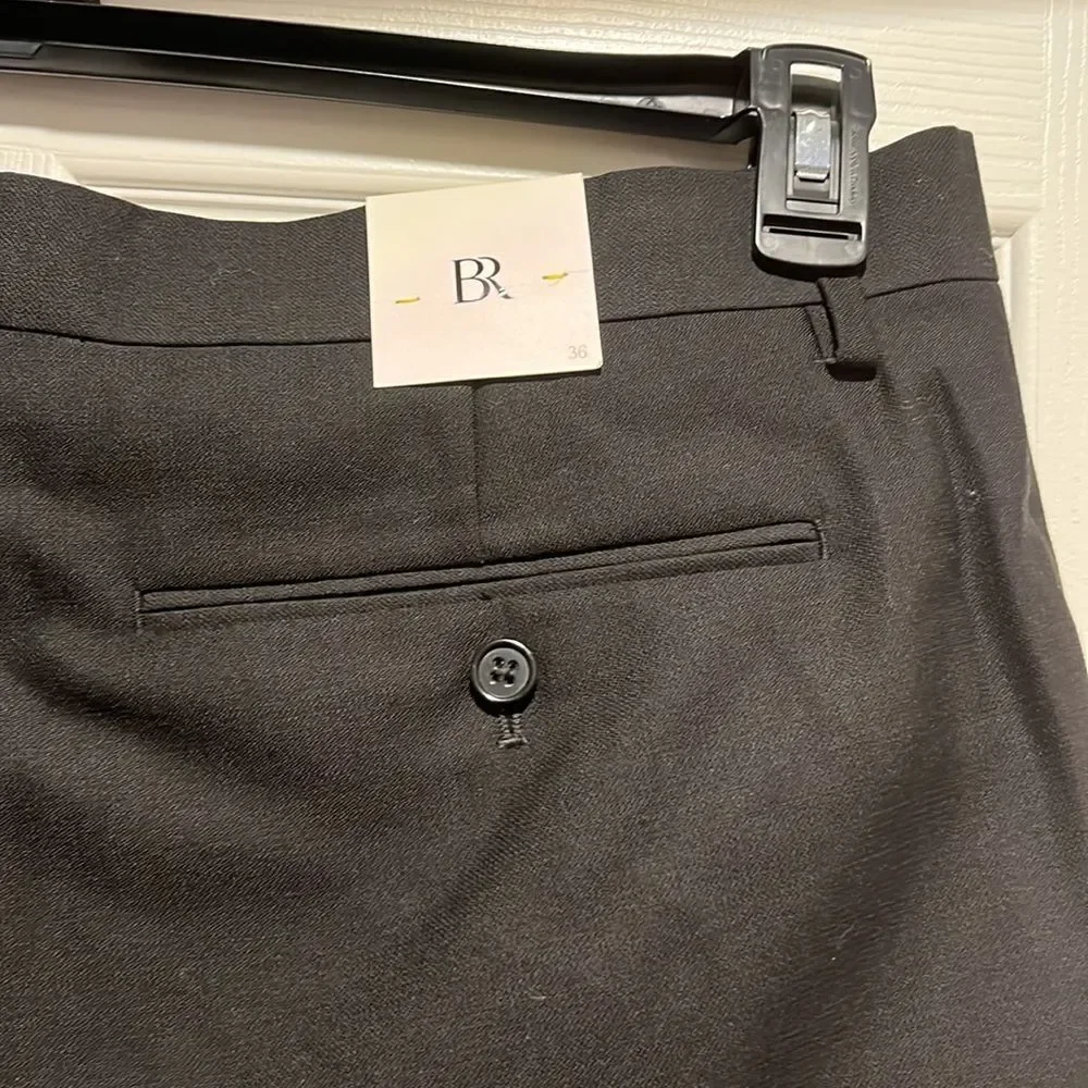 Banana Republic Men’s Wool Tailored Straight Fit Black Pants Size 36x 31.
